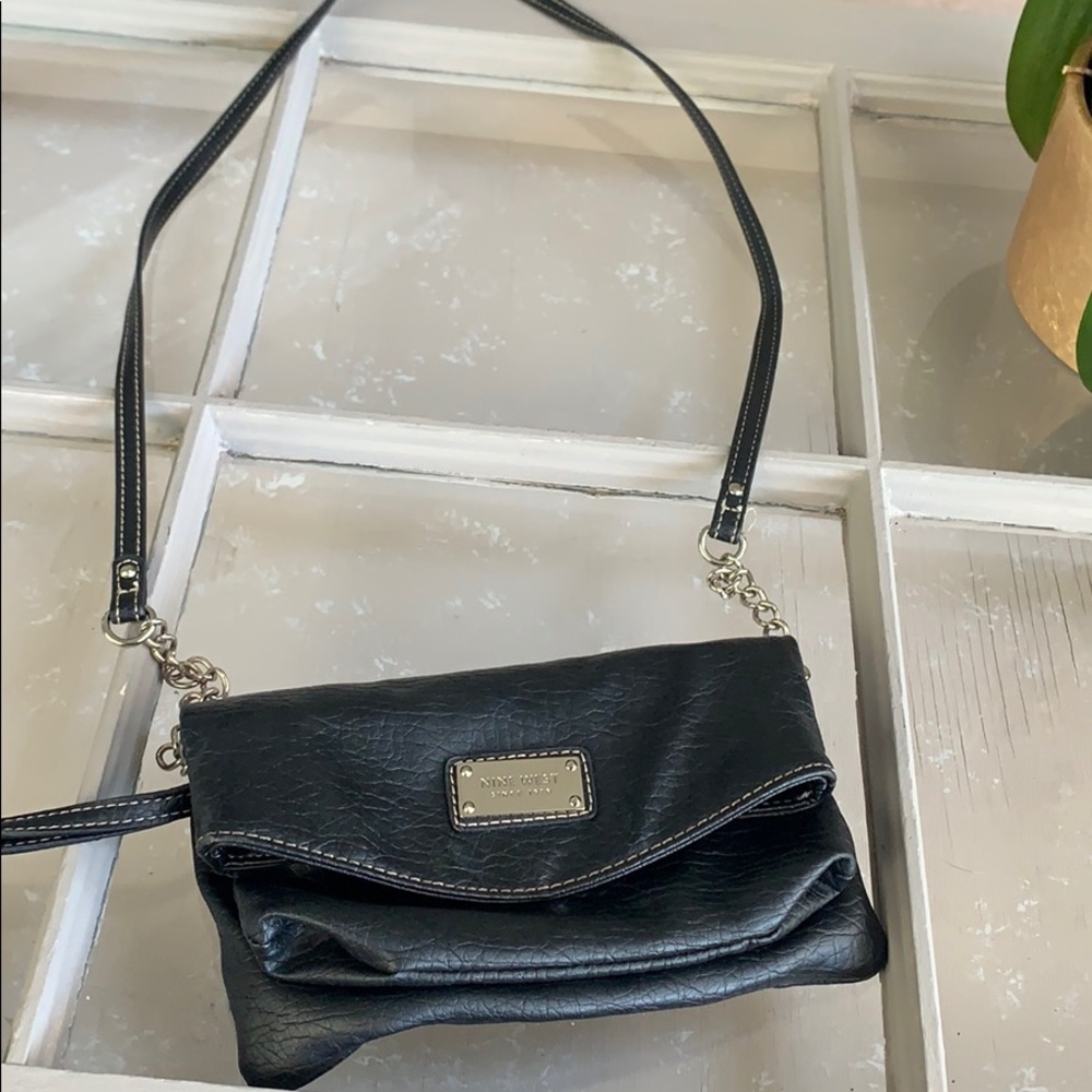 Black Satchel / Crossbody Bag / Wristlet